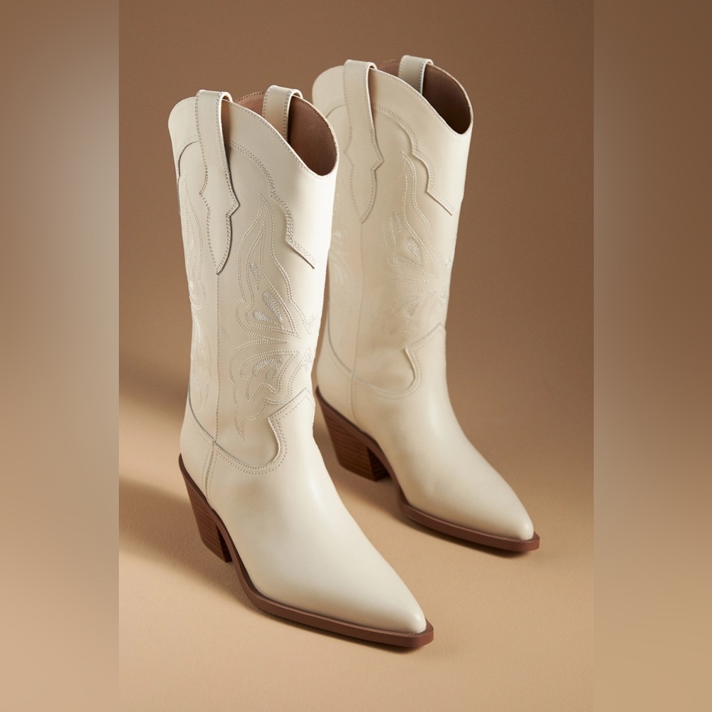 Bibi Lou Cream/White Cowboy Boots